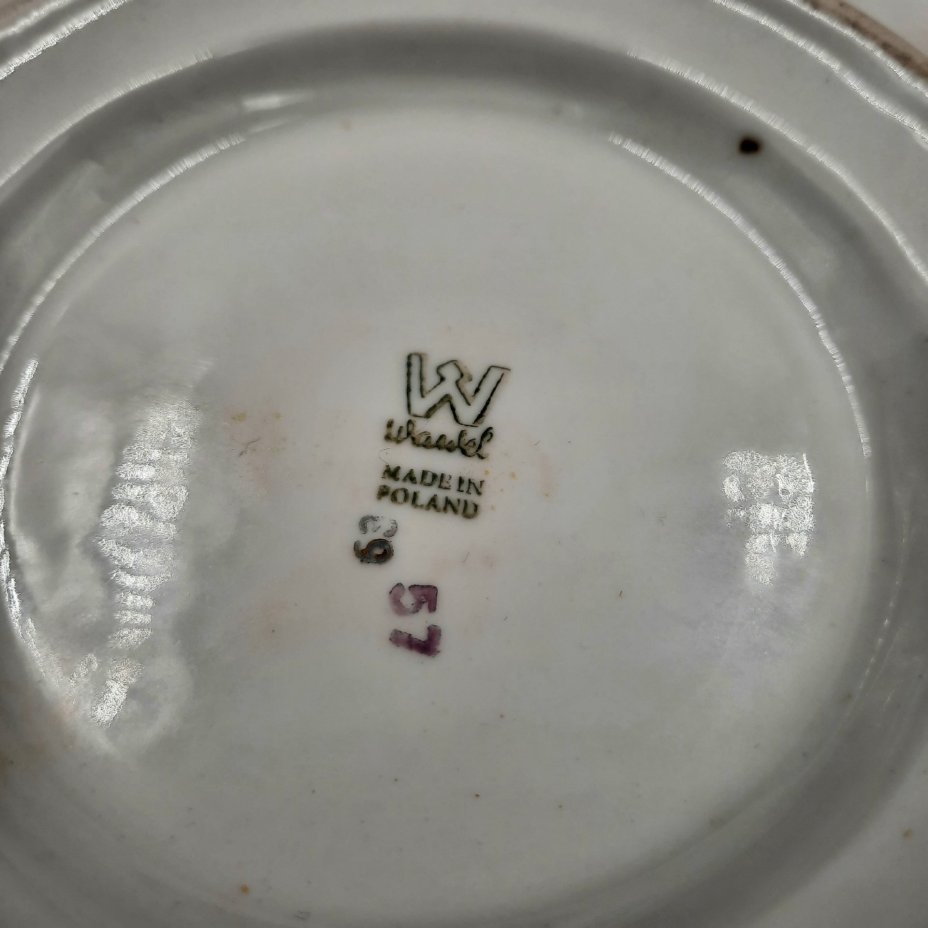 Соусник с цветочным декором, фарфор, деколь, золочение, Wawel, Польша, 1960-1990 гг.