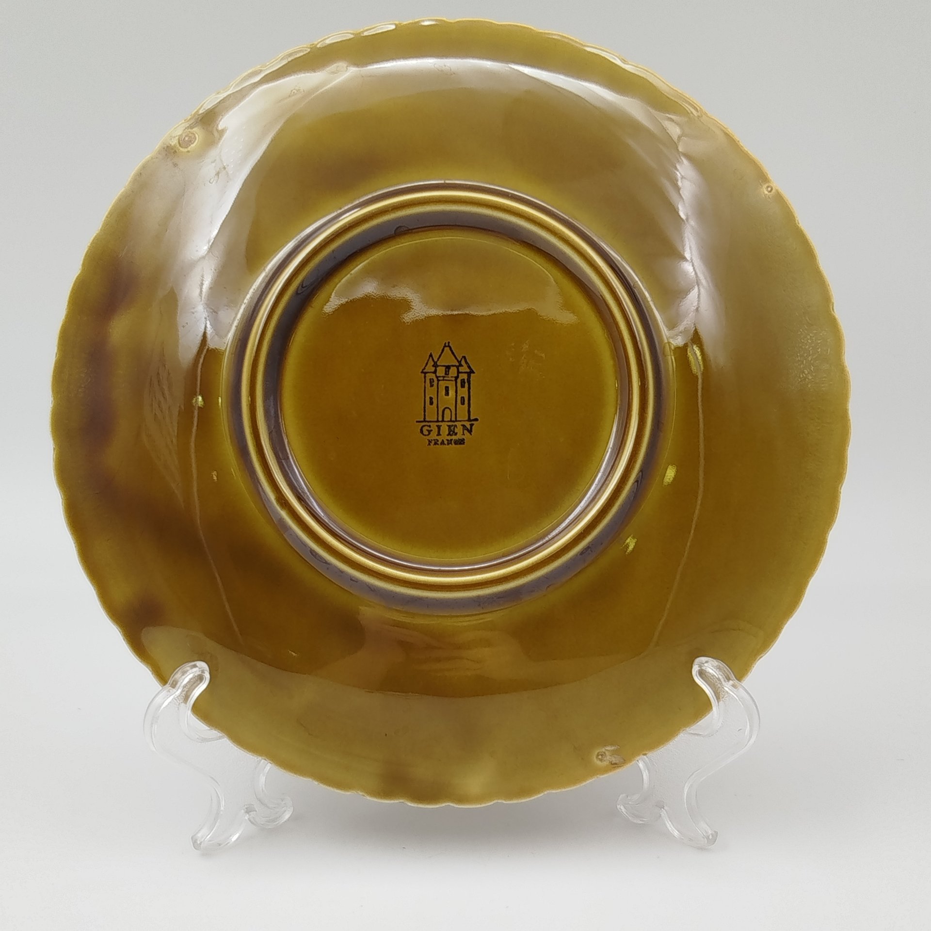 Декоративная тарелка из серии "Замки Франции"  (Saumur), Gien, керамика, глазурь, Франция, 1960-1971 гг.