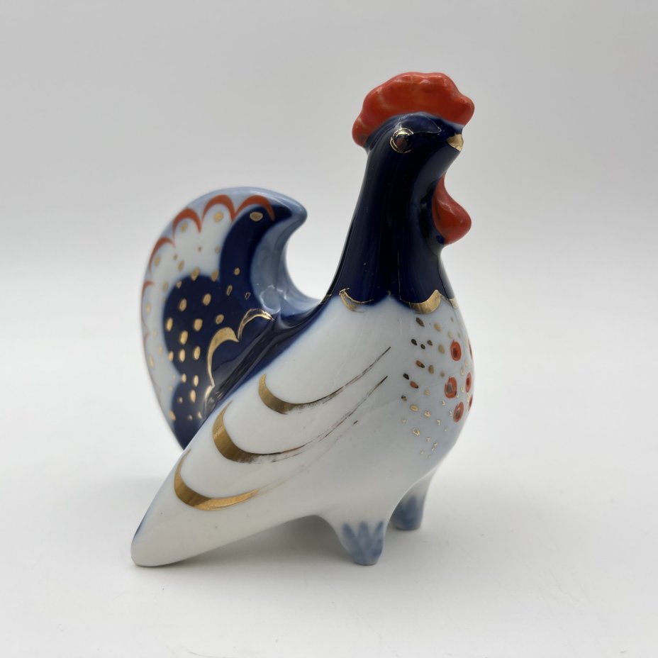 Солонка "Индюк", скульптор М.Н. Мох, фарфор, роспись, золочение, Ленинградский фарфоровый завод (ЛФЗ), СССР, 1960-1970 гг.