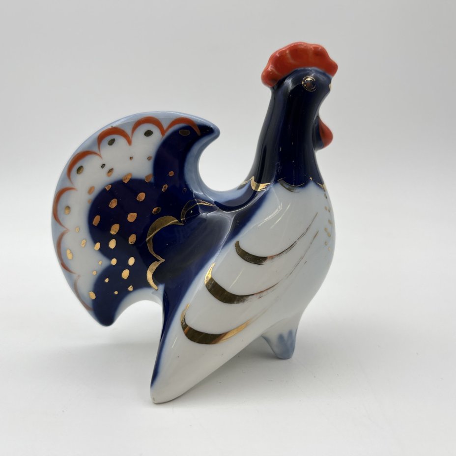 Солонка "Индюк", скульптор М.Н. Мох, фарфор, роспись, золочение, Ленинградский фарфоровый завод (ЛФЗ), СССР, 1960-1970 гг.