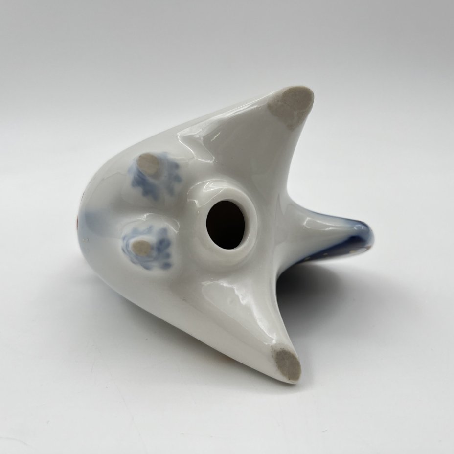 Солонка "Индюк", скульптор М.Н. Мох, фарфор, роспись, золочение, Ленинградский фарфоровый завод (ЛФЗ), СССР, 1960-1970 гг.