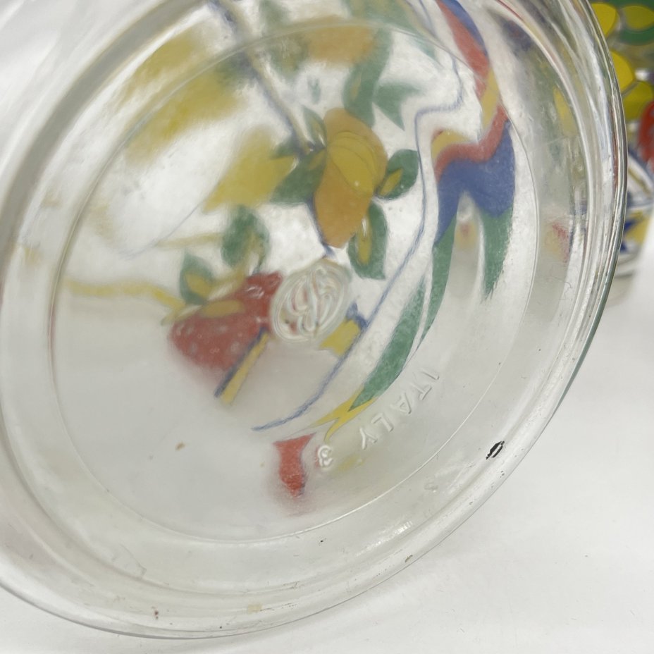 Набор из кувшина и 4 стаканов для сока с фруктовым декором, Wanda