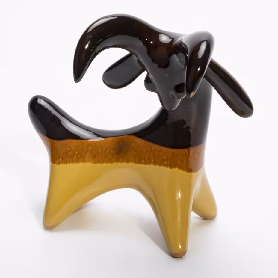 Статуэтка "Козел", керамика, глазурь, СССР, 1960-1980 гг.