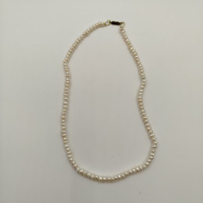 Бусы винтажные, металл, речной жемчуг, СССР, 1970-1990 гг.