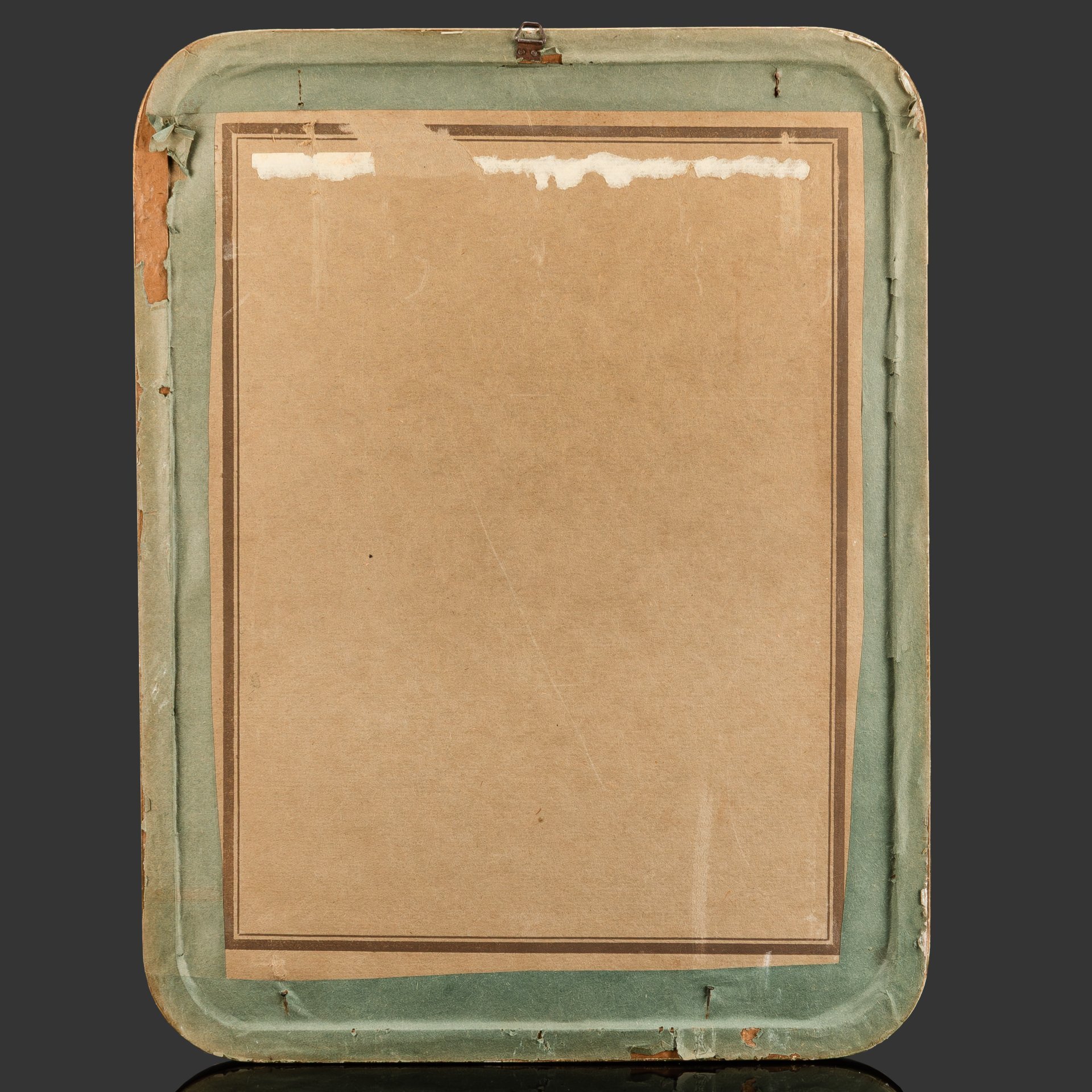 Картина "Женский портрет", выполненная в синей гамме и оформленная в раму, подпись "Звягин 69 г." (Звягин Михаил Леонидович, 1931-2022 гг.), картон, гуашь, металл, стекло, СССР, 1969 г.