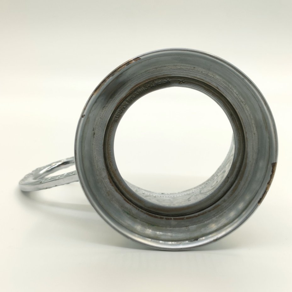 Подстаканник "40 лет Октябрьской революции", мельхиор (медь-никель), штамповка, серебрение, Кольчугинский завод цветных металлов, СССР, 1957-1962 гг.