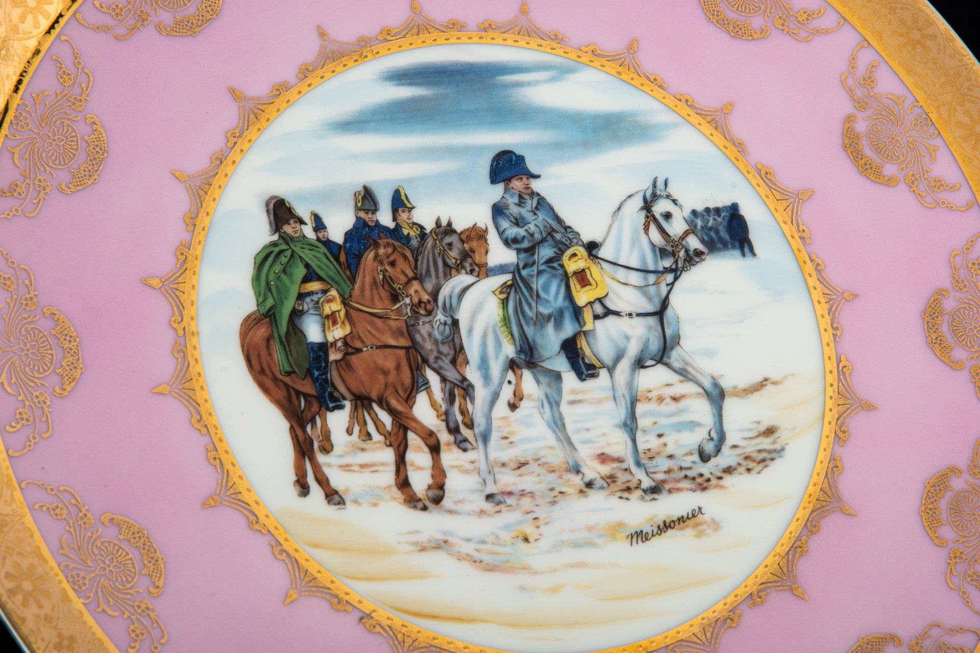 Настенная тарелка по картине "Французская кампания, 1814 год", автор Жан Луи Эрнист Мейссонье, Hutschenreuther (Хутченройтер)