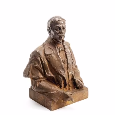 Бюст "М.И.Сеченов", бронза, литье, скульптор - Л.Е.Кербель, Россия, 1970-1990 гг.
