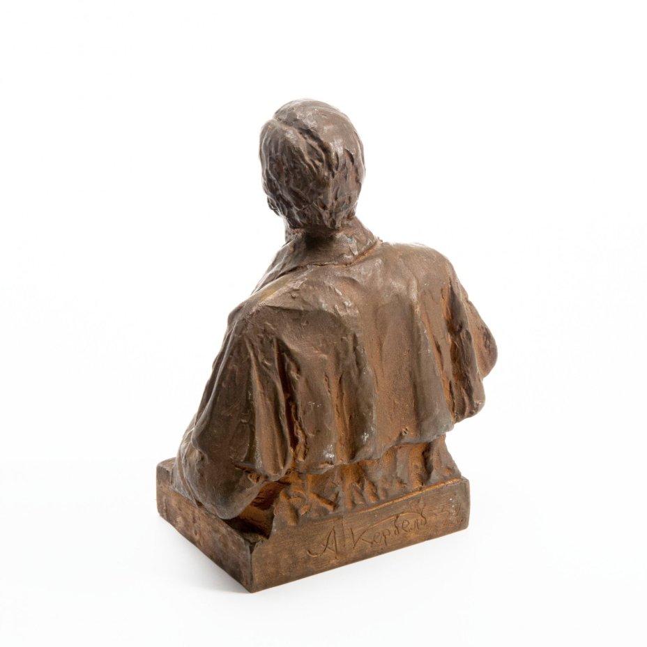 Бюст "М.И.Сеченов", бронза, литье, скульптор - Л.Е.Кербель, Россия, 1970-1990 гг.