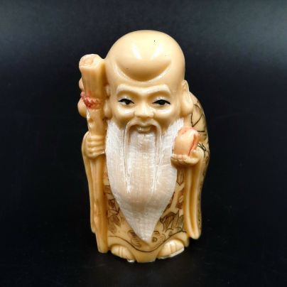 Статуэтка "Шоу-син" (бог долголетия), композитный материал, роспись, Китай, 2000-2020 гг.