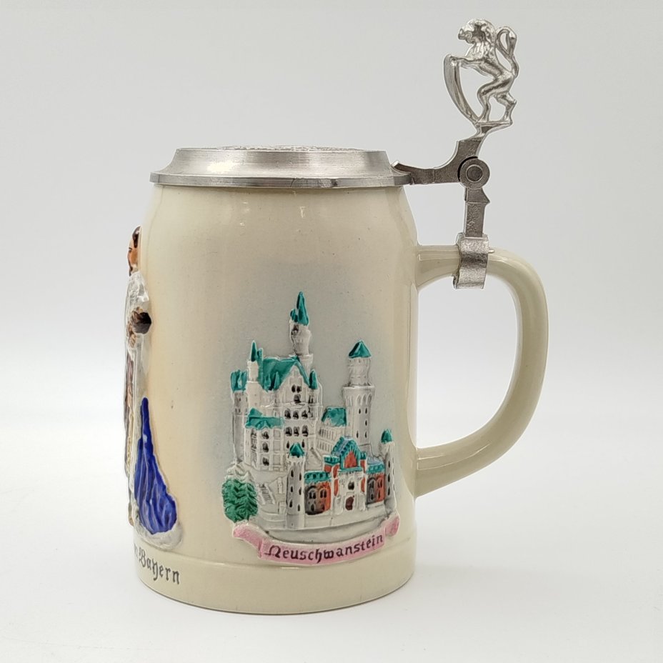 Кружка пивная с рельефным декором "Людвиг II Баварский ", Gerz