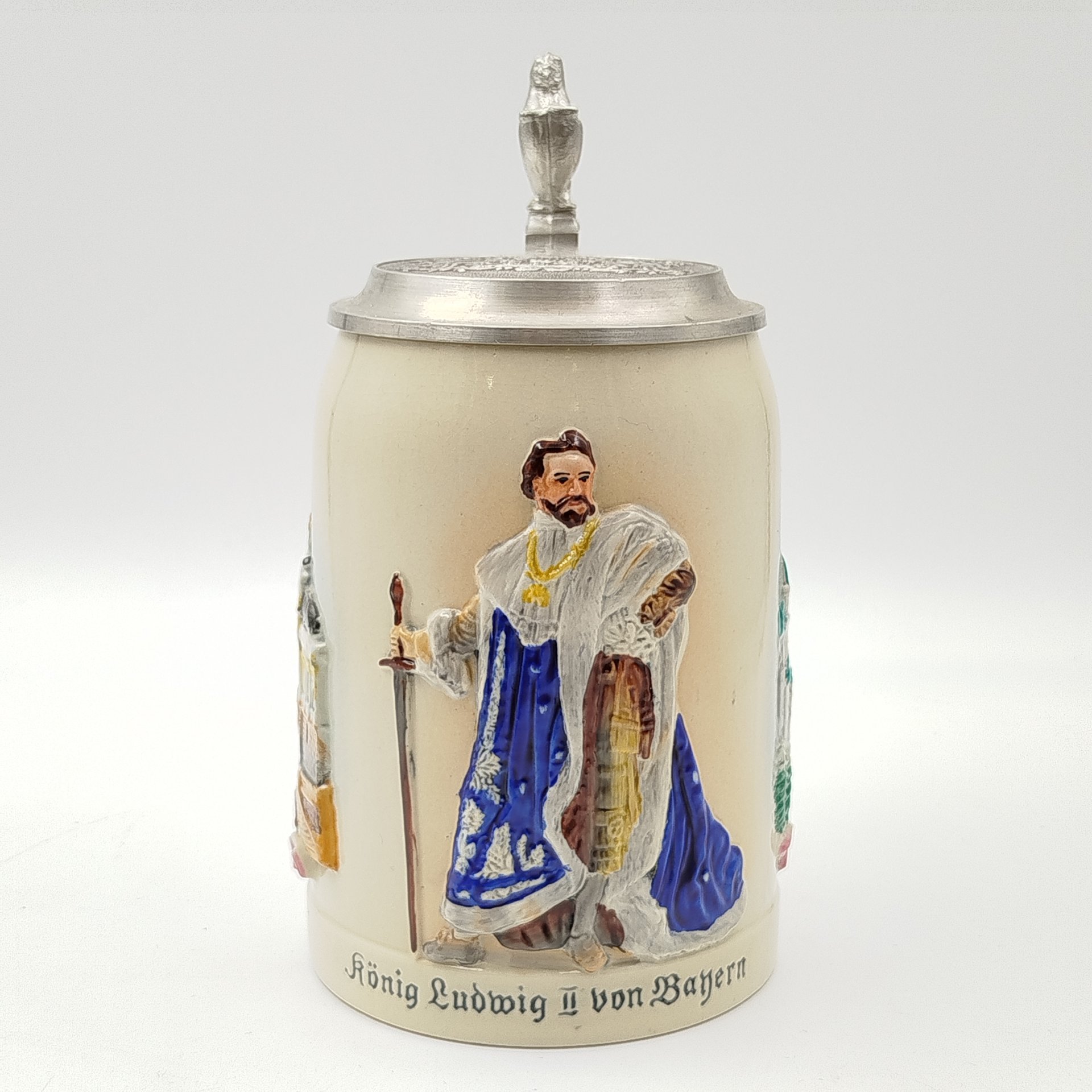 Кружка пивная с рельефным декором "Людвиг II Баварский ", Gerz