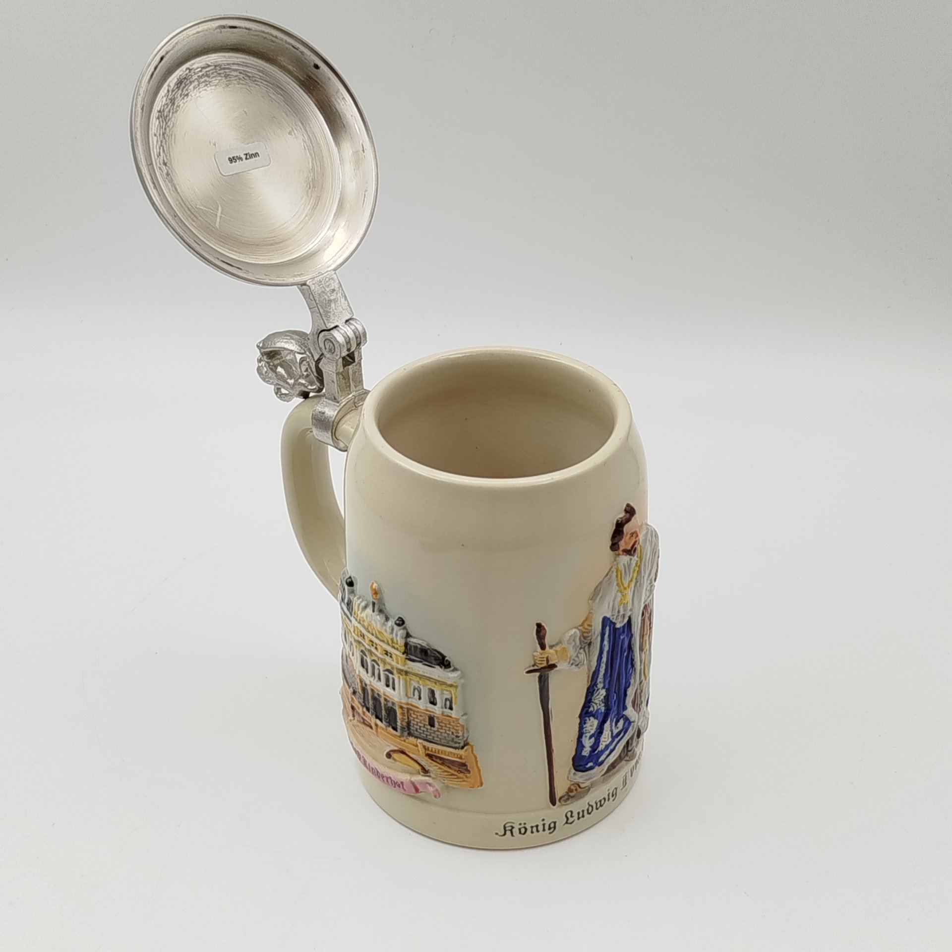 Кружка пивная с рельефным декором "Людвиг II Баварский ", Gerz