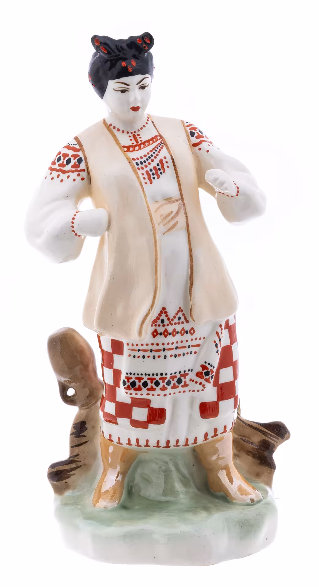 Статуэтка "Одарка", фарфор, скульптор В.И. Щербина, «Славянский керамический комбинат (Славянск)», СССР, 1970-1991 гг. — фото 1