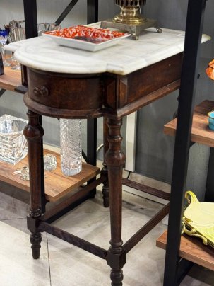 Столик самоварный, дерево, камень, Российская империя, 1900-1910 гг.