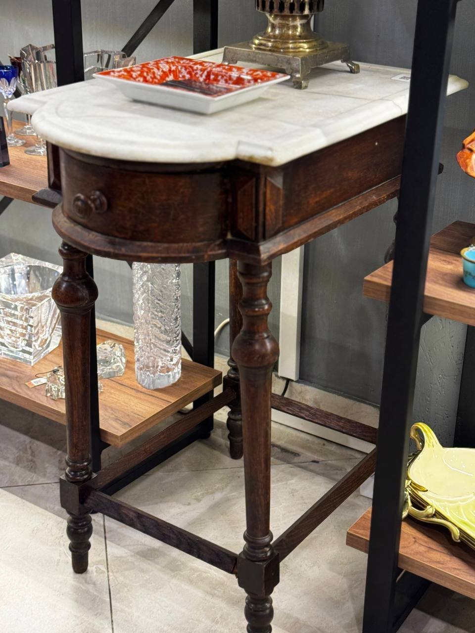 Столик самоварный, дерево, камень, Российская империя, 1900-1910 гг.