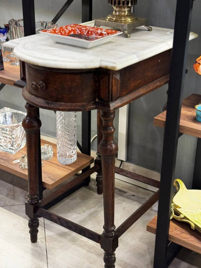 Столик самоварный, дерево, камень, Российская империя, 1900-1910 гг.