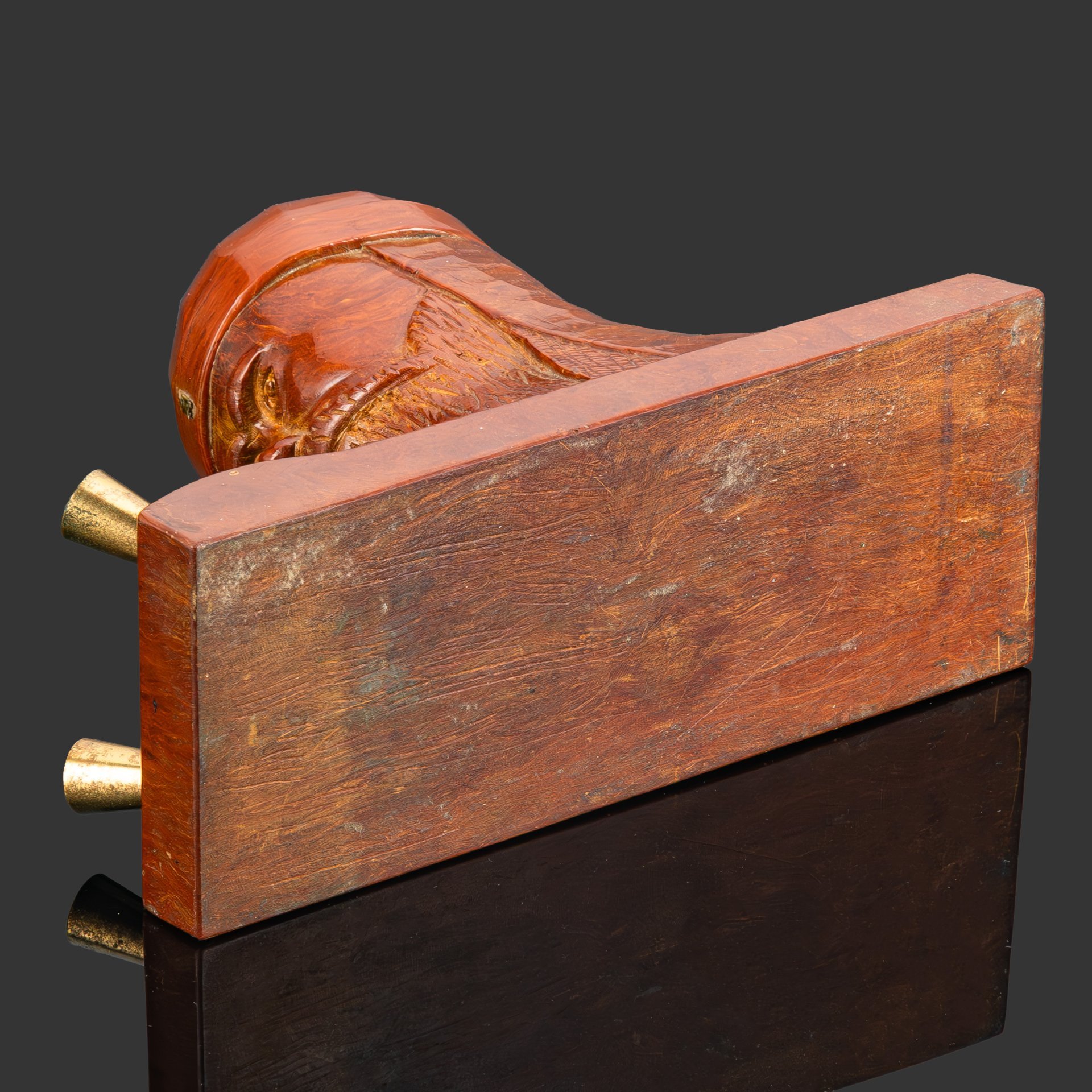 Подставка под ручки с фигурой "Богатыря" (Витязя), бакелит, латунь, СССР, 1940-1960 гг.