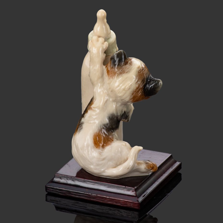 Статуэтка "Котенок с детской бутылочкой", фарфор, роспись, Capodimonte (Каподимонте), Италия, 1980-1990 гг., Capodimonte (Каподимонте)