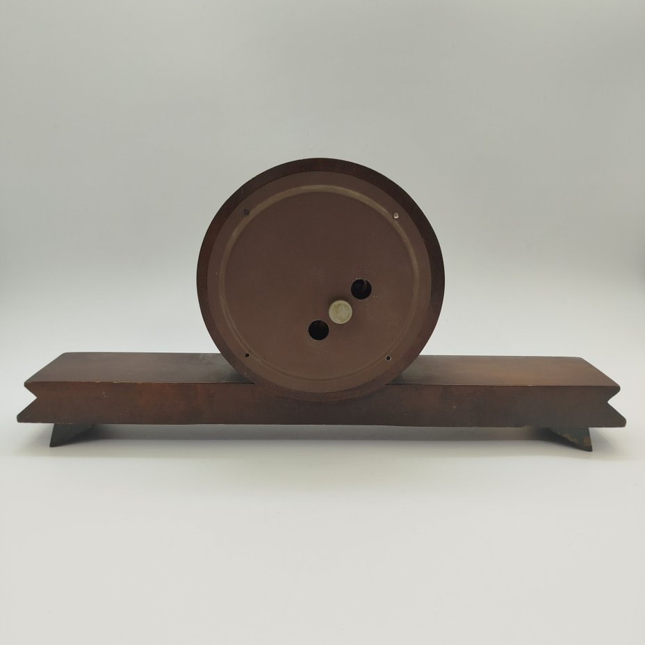 Часы настольные "Весна", дерево, металл, стекло, Владимирский часовой завод, СССР, 1970-1990 гг.