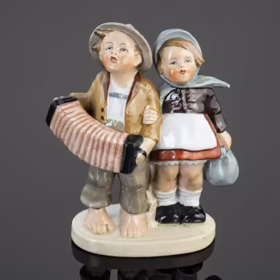 Статуэтка "Дети с гармонью" (музыканты), Fasold & Stauch Bock Wallendorf
