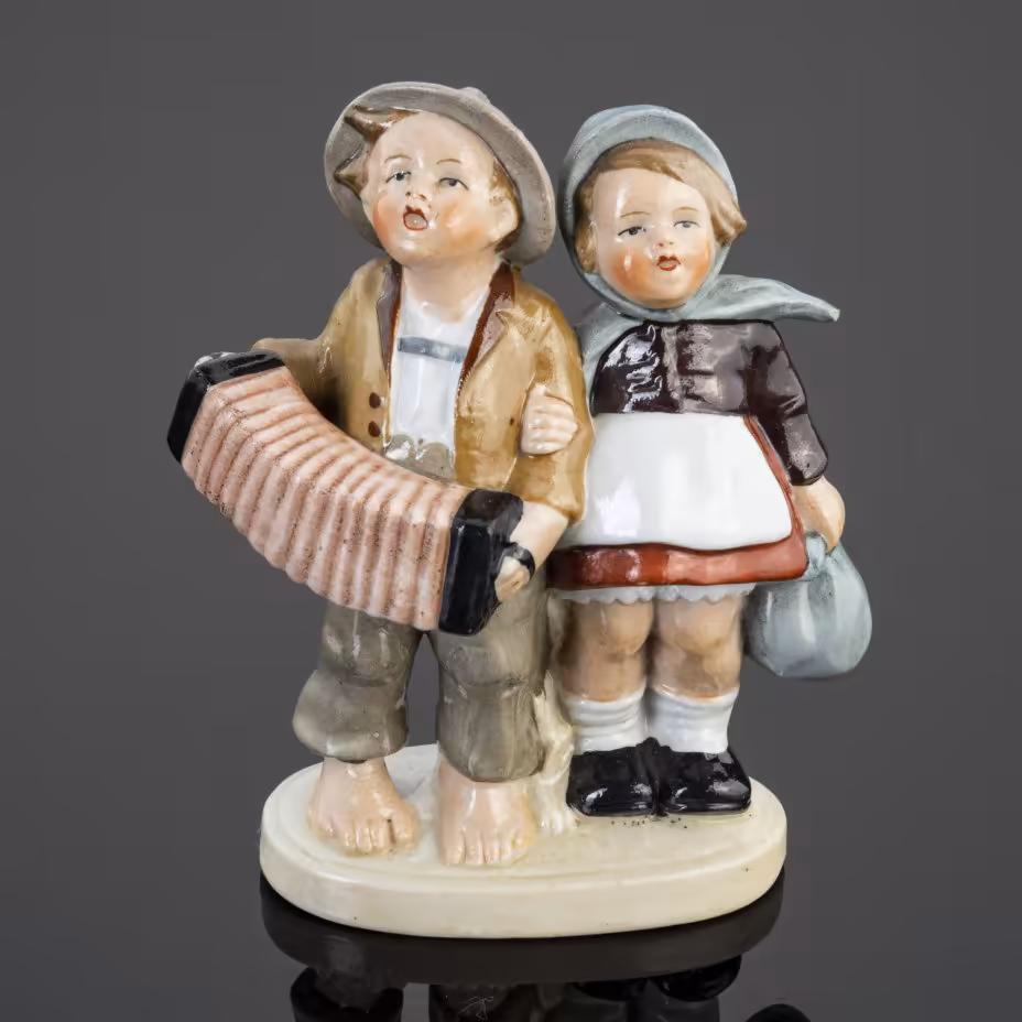 Статуэтка "Дети с гармонью" (музыканты), Fasold & Stauch Bock Wallendorf