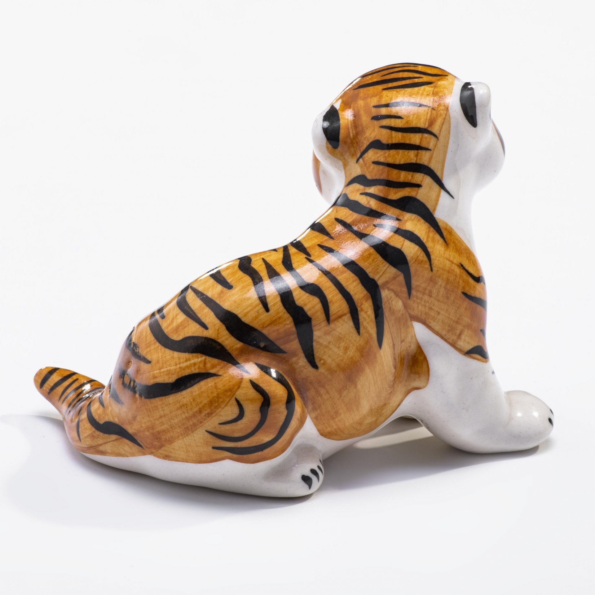 Статуэтка "Тигр", фаянс, роспись, Китай, 1980-1990 гг., Китай