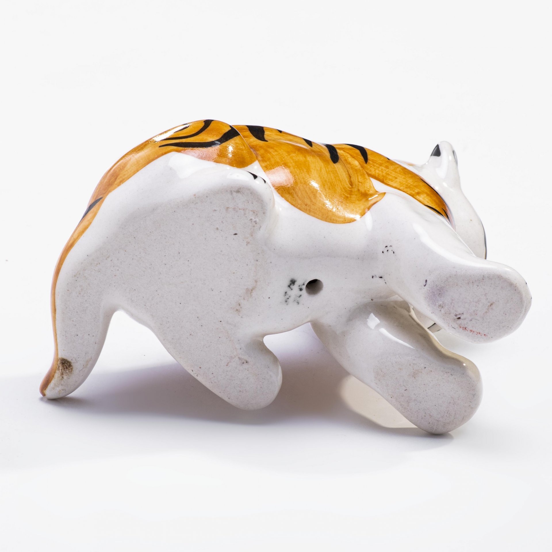 Статуэтка "Тигр", фаянс, роспись, Китай, 1980-1990 гг., Китай