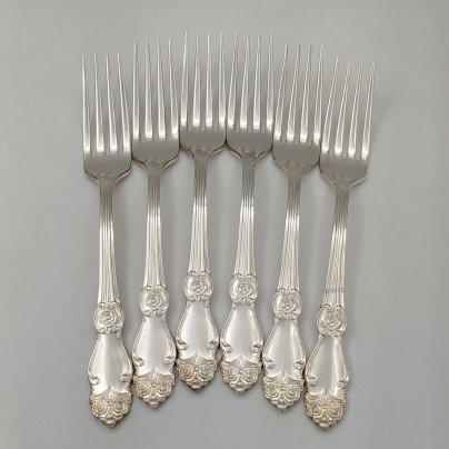 Набор из шести вилок "Серебряная роза"