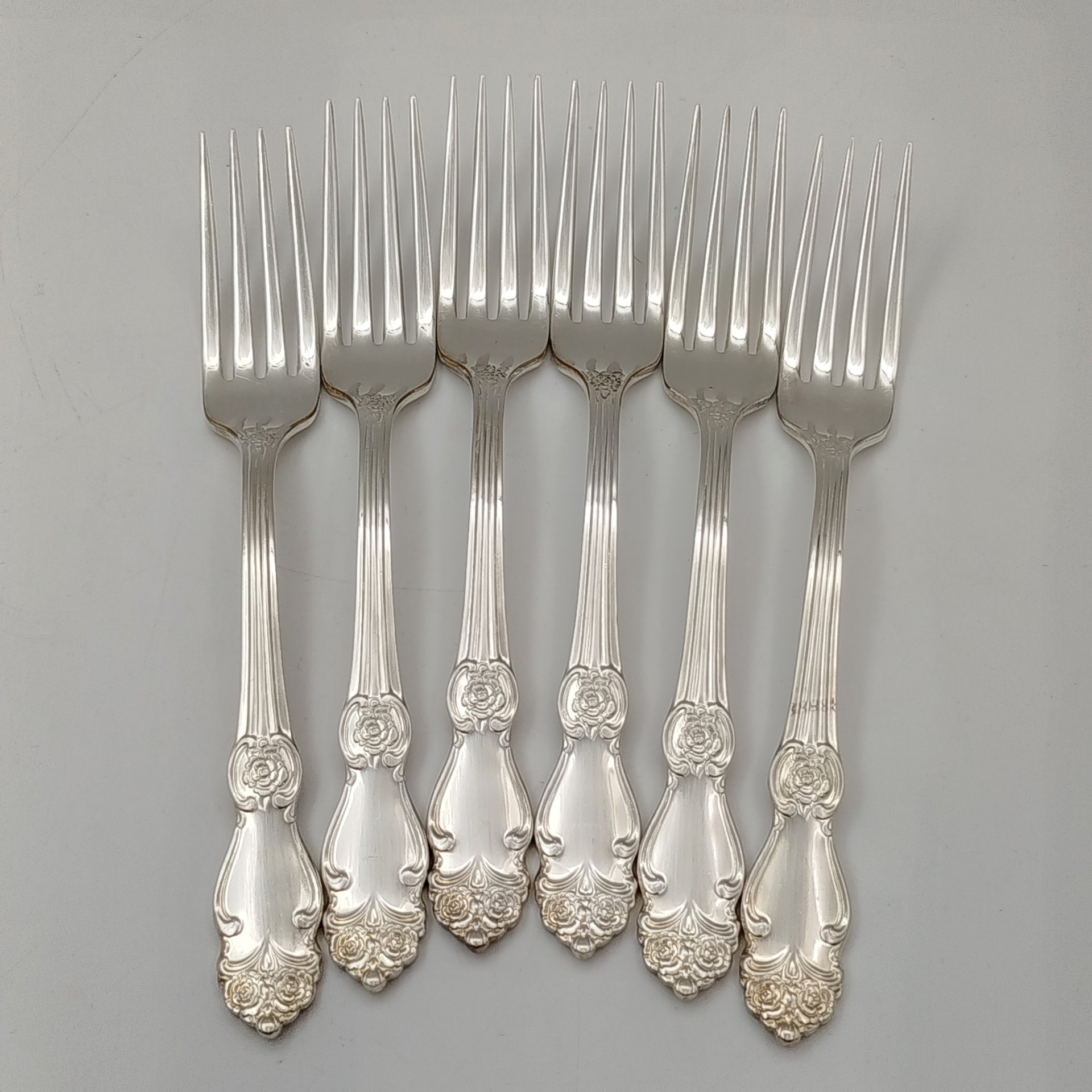 Набор из шести вилок "Серебряная роза"