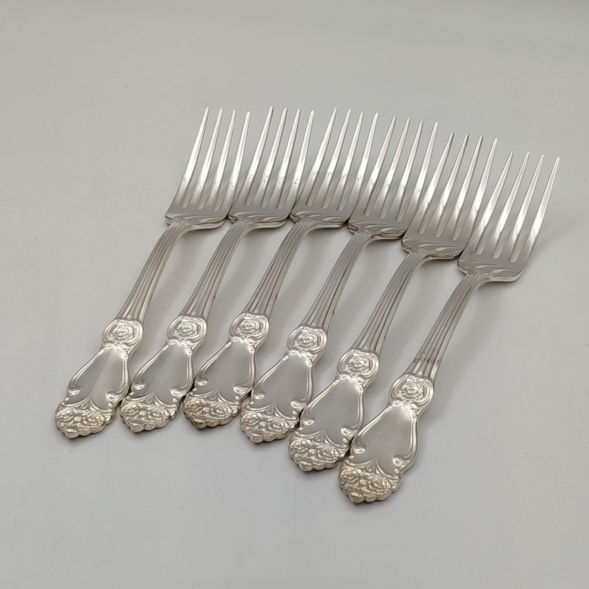 Набор из шести вилок "Серебряная роза"