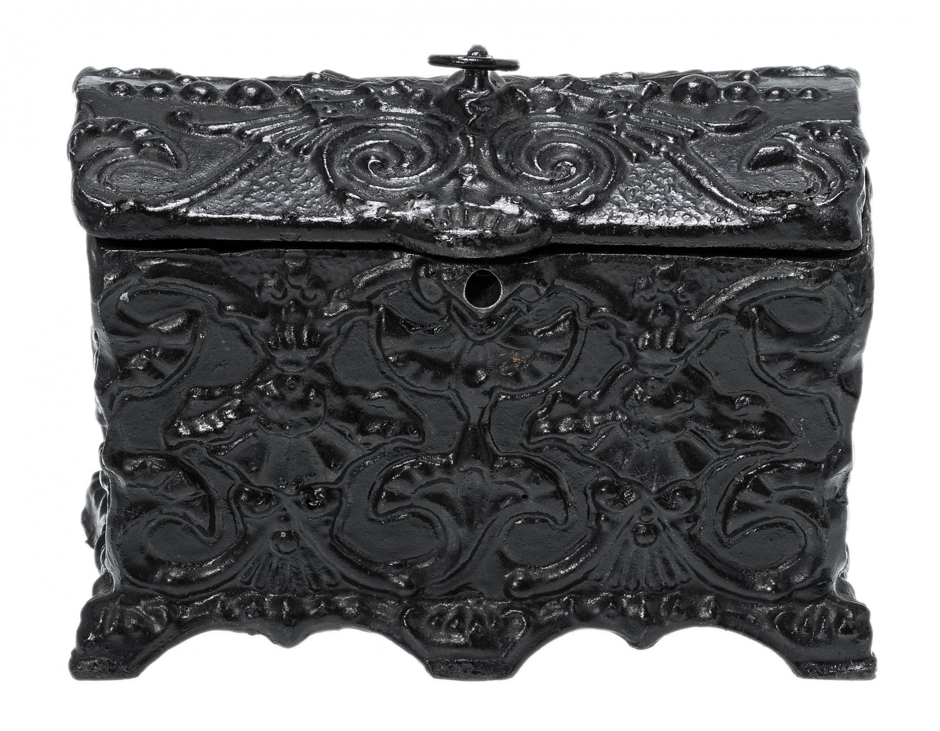 Шкатулка с ключом, чугун, Каслинский чугунолитейный завод, СССР, 1970-1980 гг.