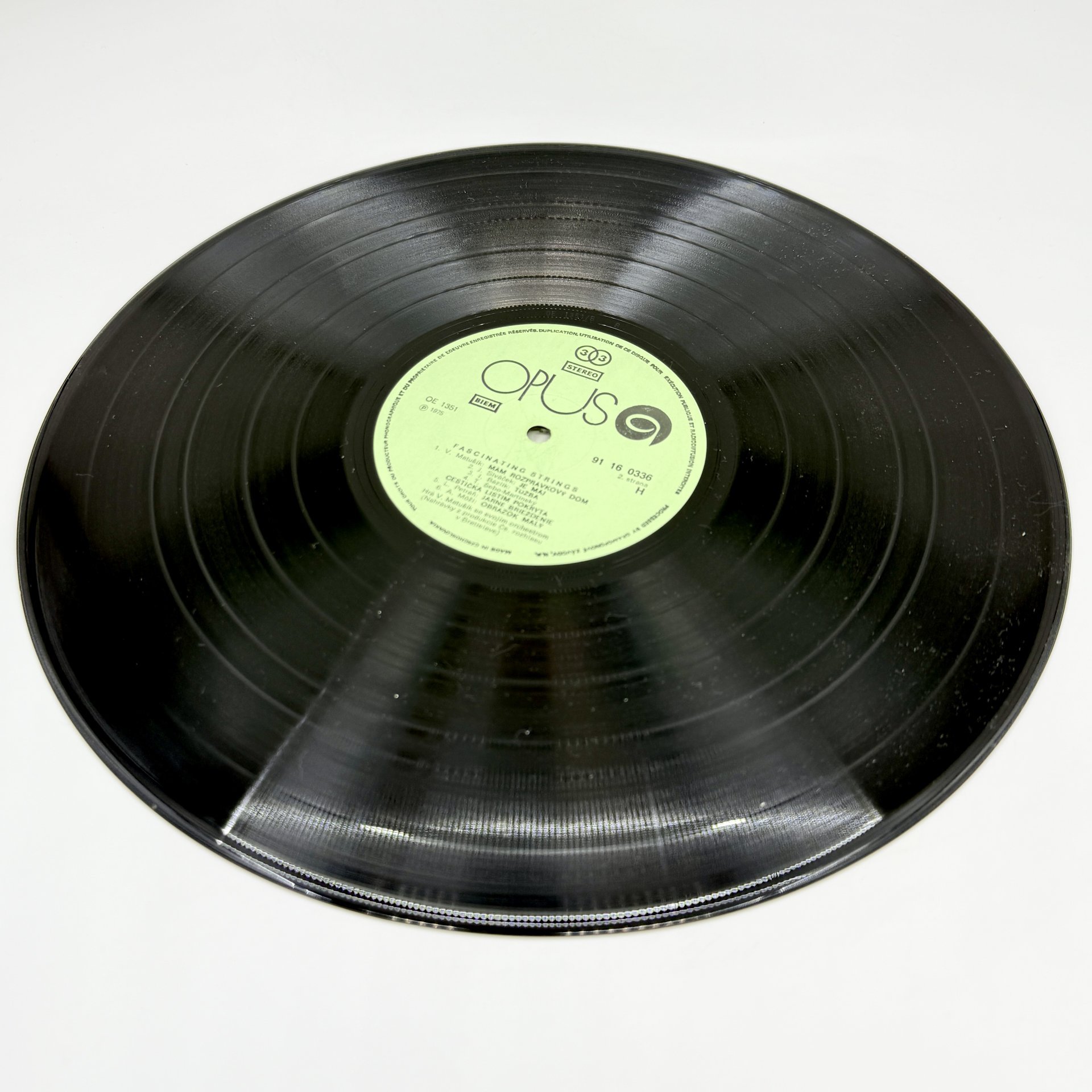 Грампластинка " The String Orchestra Of Vieroslav Matušík – Fascinating Strings", LP (Long play), EX (excellent), Opus