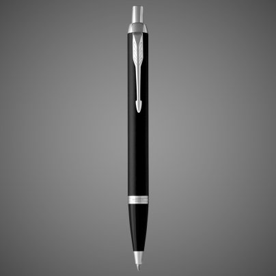 Шариковая ручка Parker IM Mat Black CT лак матовый, стержень: M, цвет чернил: blue, в подарочной упаковке., Лаки и смолы: лак, латунь, пластик, хром
