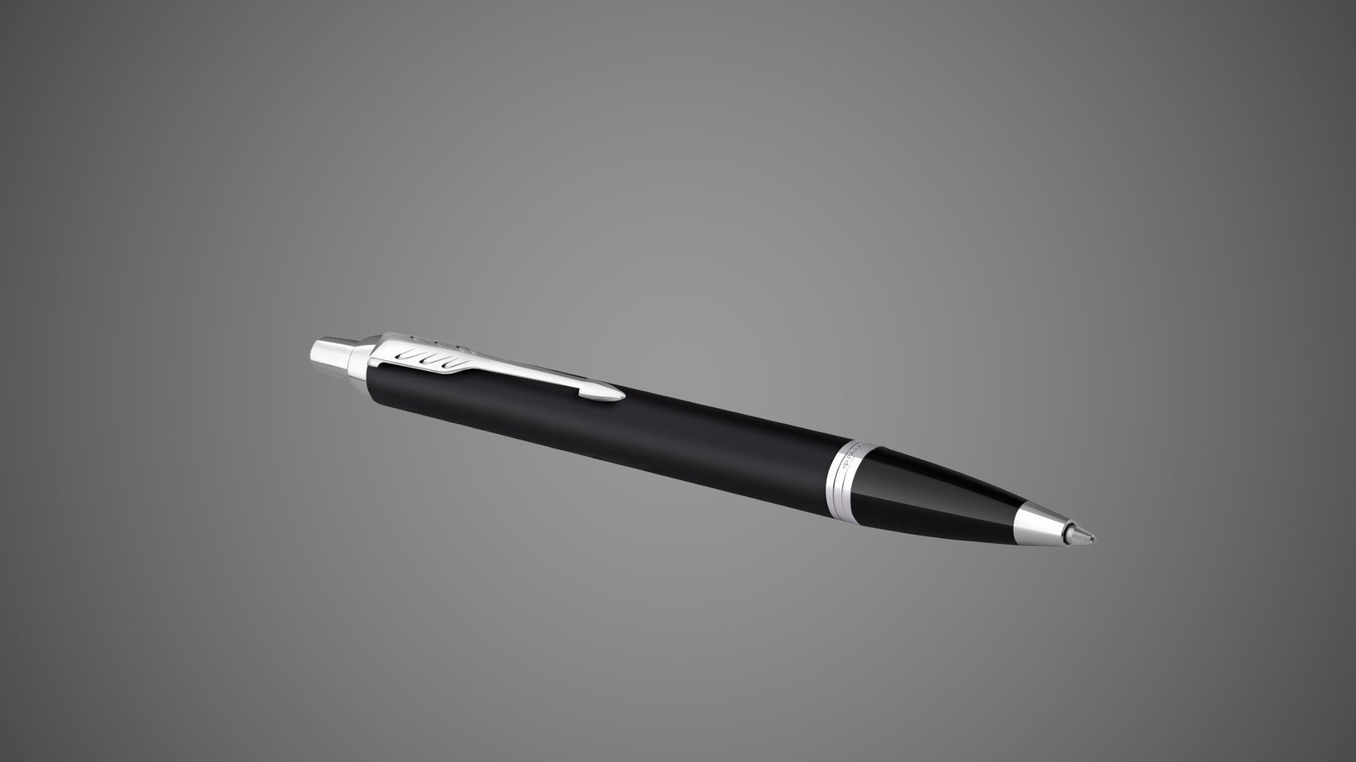 Шариковая ручка Parker IM Mat Black CT лак матовый, стержень: M, цвет чернил: blue, в подарочной упаковке., Лаки и смолы: лак, латунь, пластик, хром