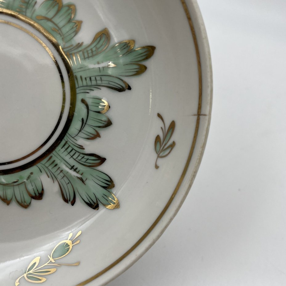 Сервиз чайный "Барбарис" (зеленый) на 5 персон (13 предметов), автор Е. П. Смирнов