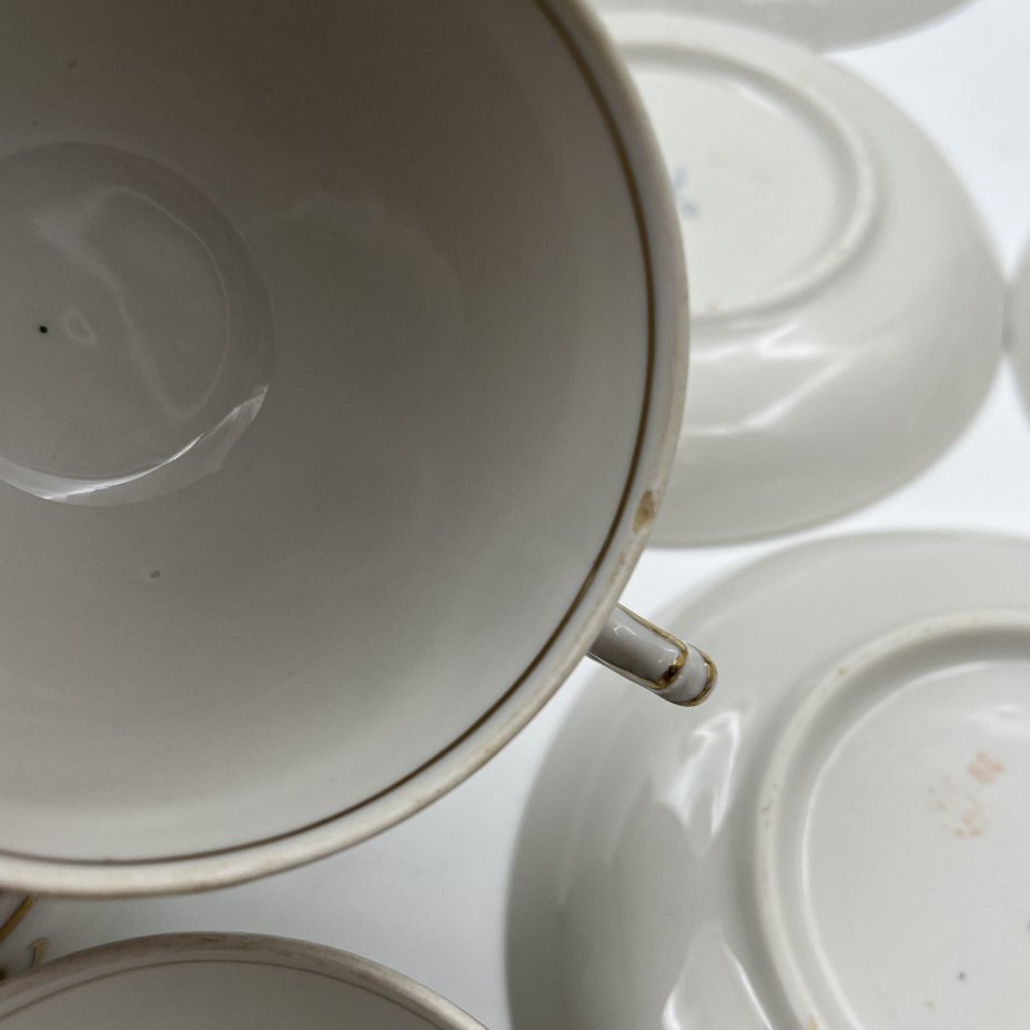 Сервиз чайный "Барбарис" (зеленый) на 5 персон (13 предметов), автор Е. П. Смирнов