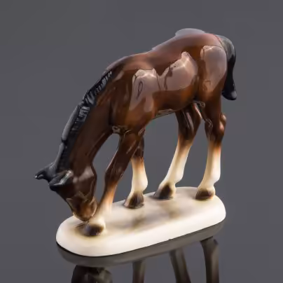 Статуэтка "Жеребенок", фаянс, роспись, глазурь, Hertwig & Co., Германия, 1941-1958 гг., Hertwig & Co.
