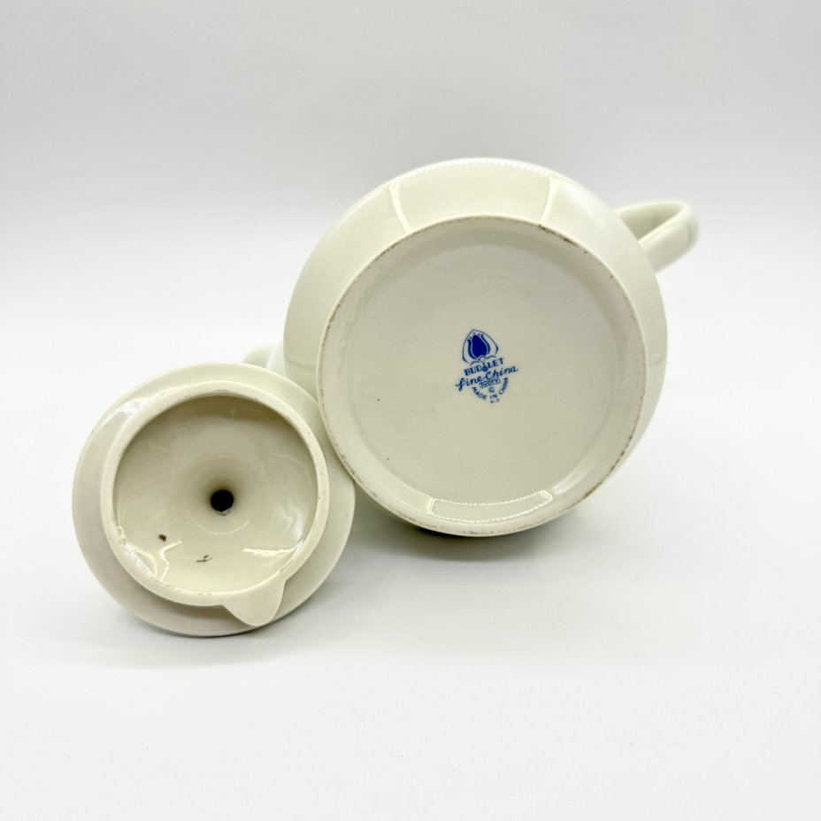 Кофейник с цветочным декором, фарфор, деколь, золочение, Китай, 2000-2010 гг., Китай