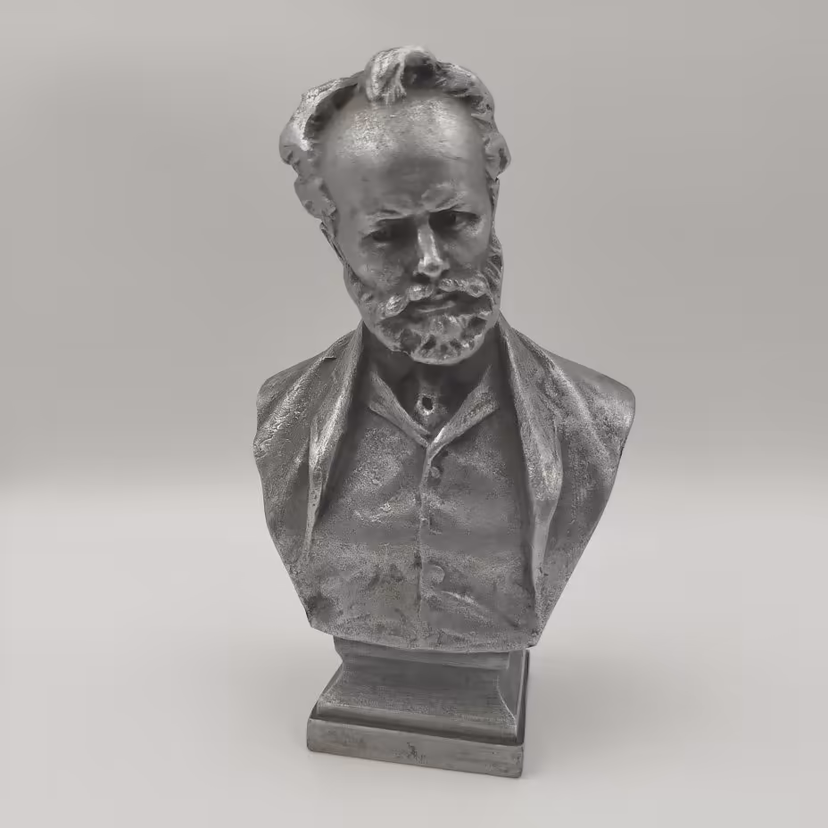 Бюст «П.И. Чайковский», скульптор П.М. Криворуцкий, Завод художественного литья «Монументскульптура» (ЛЗХЛ)