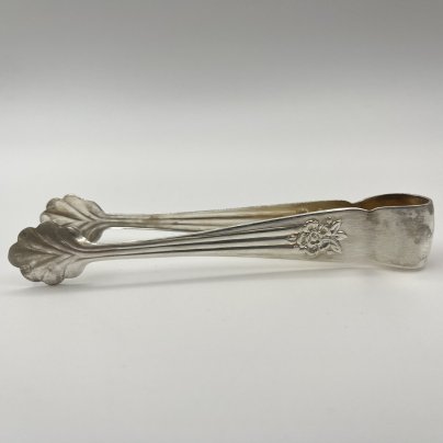 Щипцы для сахара  "Серебряная роза", мНЦ (медь-никель-цинк), Кольчугинский завод цветных металлов, СССР, 1960-1990 гг.