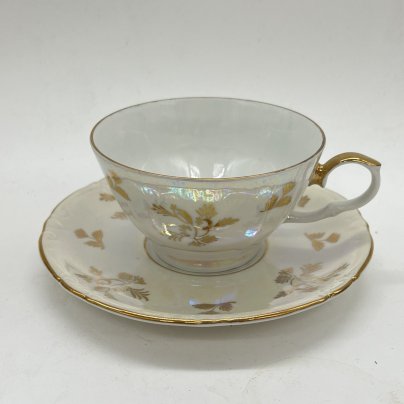 Чайная пара "Мадонна", фарфор, деколь, люстр, золочение, Kahla, ГДР, 1967-1987 гг.