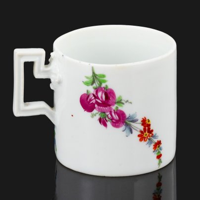 Чашка кофейная "Мейсенский букет", фарфор, роспись, Meissener Porzellan (Мейсенский фарфор), Германия, 1760-1790 гг.