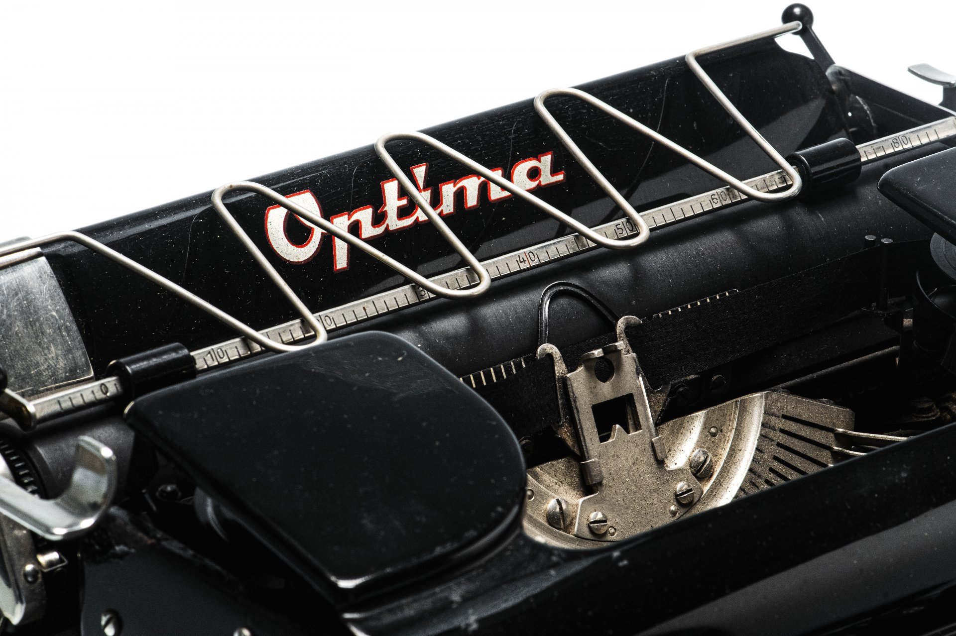 Печатная машинка модели "Optima Elite", металл, фирма "VEB Optima Büromaschinenwerke", г. Эрфурт, Германия, 1950-1960 гг.