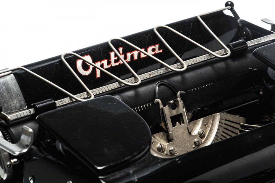 Печатная машинка модели "Optima Elite", металл, фирма "VEB Optima Büromaschinenwerke", г. Эрфурт, Германия, 1950-1960 гг.