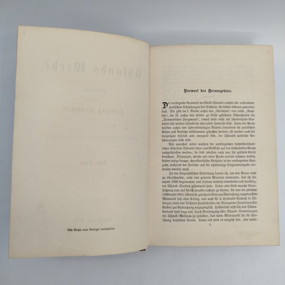 Иоганн Людвиг Уланд "Избранные произведения", под ред. Людвига Франкеля, том 1