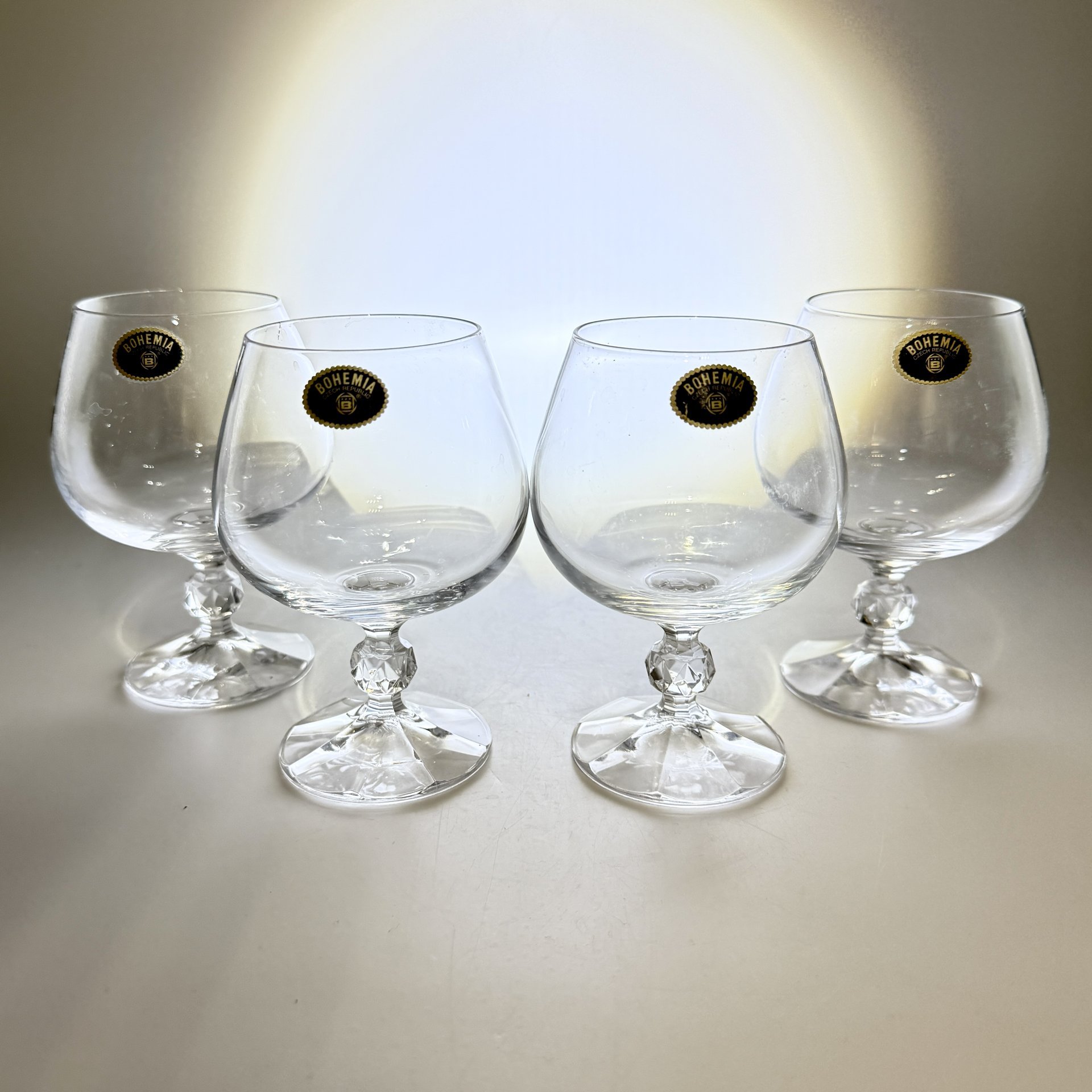 Набор из 4-х коньячных бокалов, стекло, Bohemia Crystal (Bohemia Glass), Чехия, 1990-2010 гг., Bohemia Crystal (Bohemia Glass)
