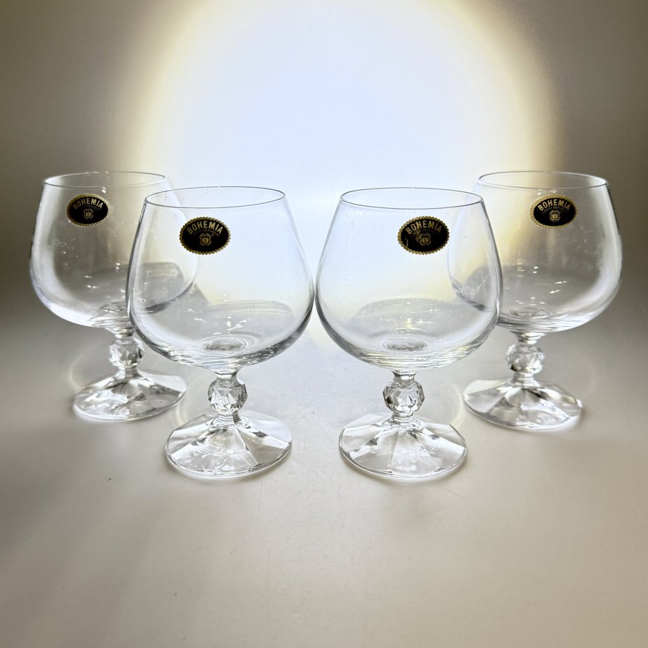 Набор из 4-х коньячных бокалов, стекло, Bohemia Crystal (Bohemia Glass), Чехия, 1990-2010 гг., Bohemia Crystal (Bohemia Glass)