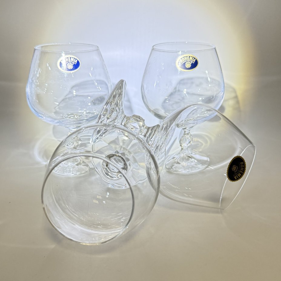 Набор из 4-х коньячных бокалов, стекло, Bohemia Crystal (Bohemia Glass), Чехия, 1990-2010 гг., Bohemia Crystal (Bohemia Glass)