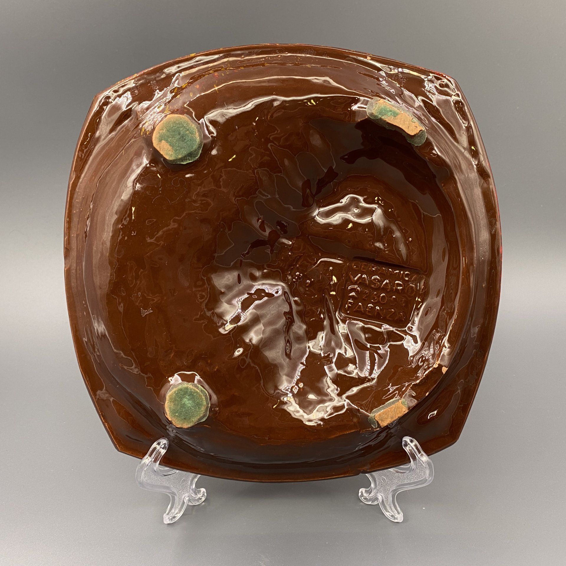 Пепельница квадратной формы Ceramica Vasaro Faenza